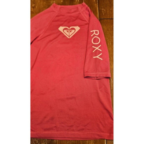 Roxy Swim Tshirt Top Girls XL 14 Surf Summer Swim Cover Up Pink - Picture 1 of 5